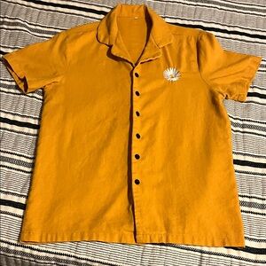 SHEIN Yellow Casual Button-Down Shirt